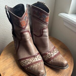 Brown Leather Western Boots